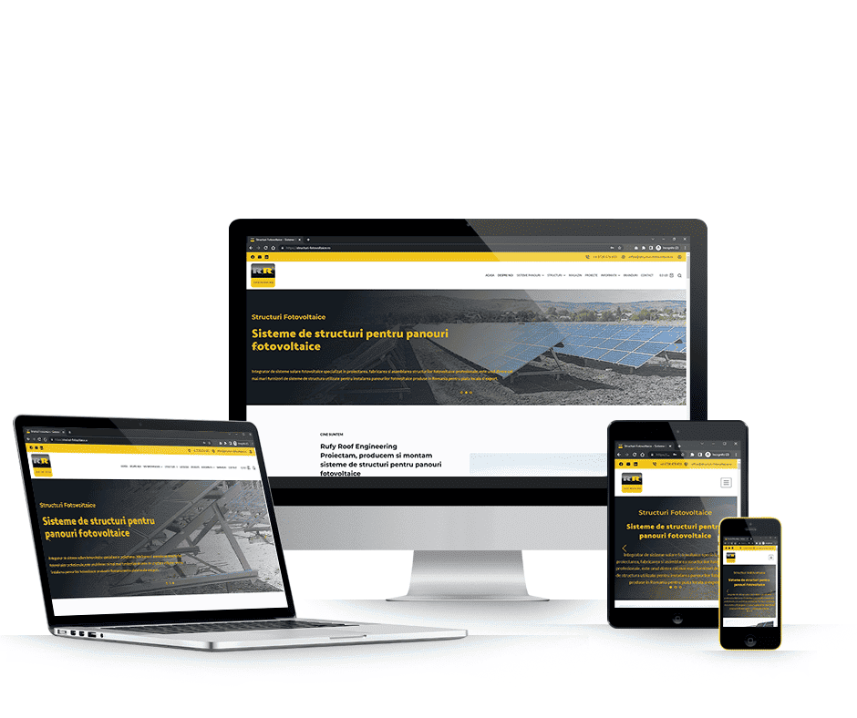Site prezentare magazin online structuri fotovoltaice.ro